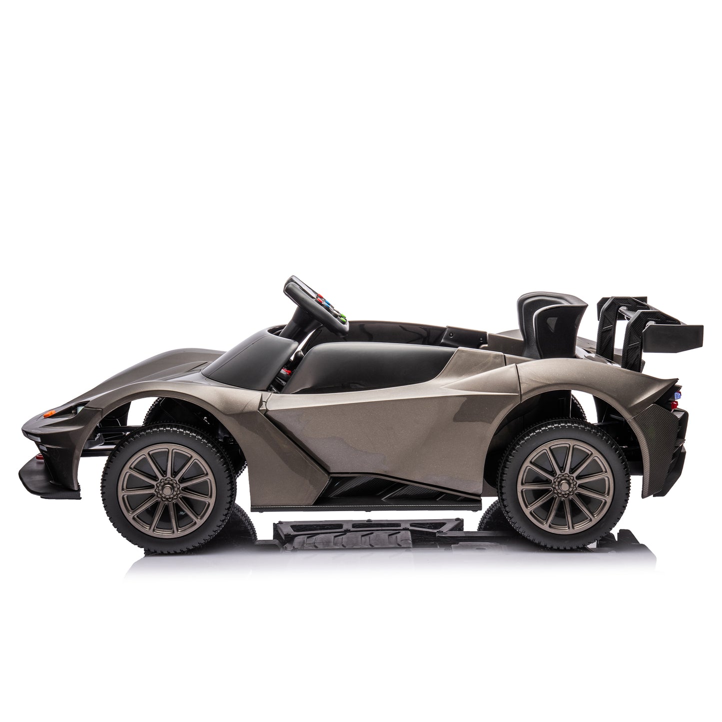 Licensed KTM X-Bow GTX 12V7A Kids Ride-On Car 2.4G W/Parents Remote Control - Electric Car for Kids, 3-Speed Adjustable, Power Display, USB, MP3, Bluetooth, LED Light, Two-Point Safety Belt - Black