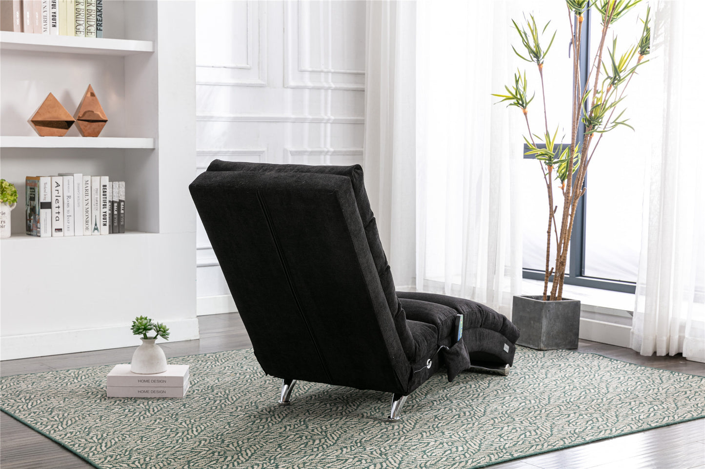 Linen Chaise Lounge Indoor Chair: Modern Long Lounger for Office or Living Room - COOLMORE.