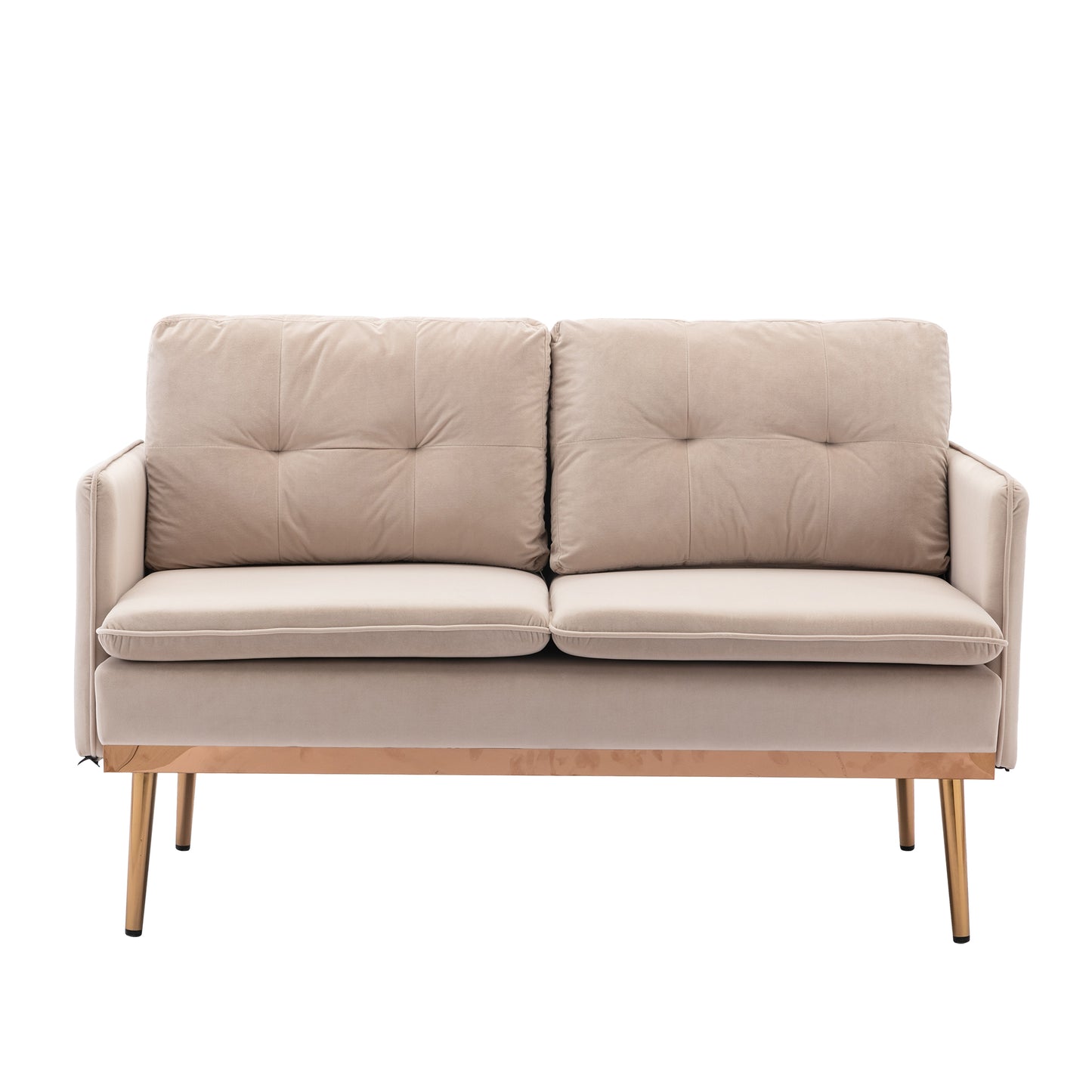 Velvet Sofa with Stainless Feet - Accent Loveseat for Stylish Comfort