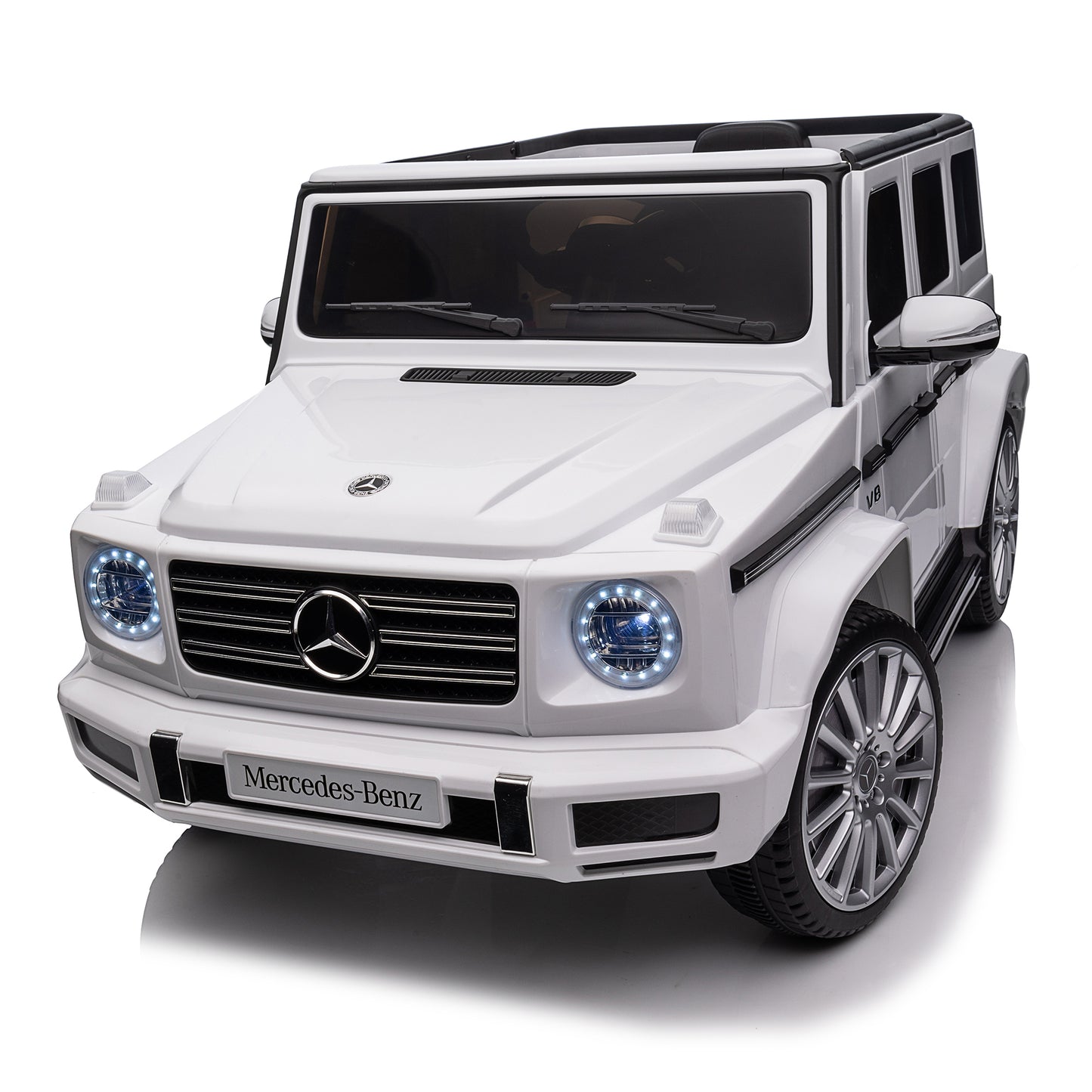 Licensed Mercedes-Benz G500 Kids Ride On Toy: 24V Electric Car w/ Parent Remote Control, 3-Speed Adjustable, Power Display, USB, MP3, Bluetooth, LED Light, Three-Point Safety Belt - Red or Black