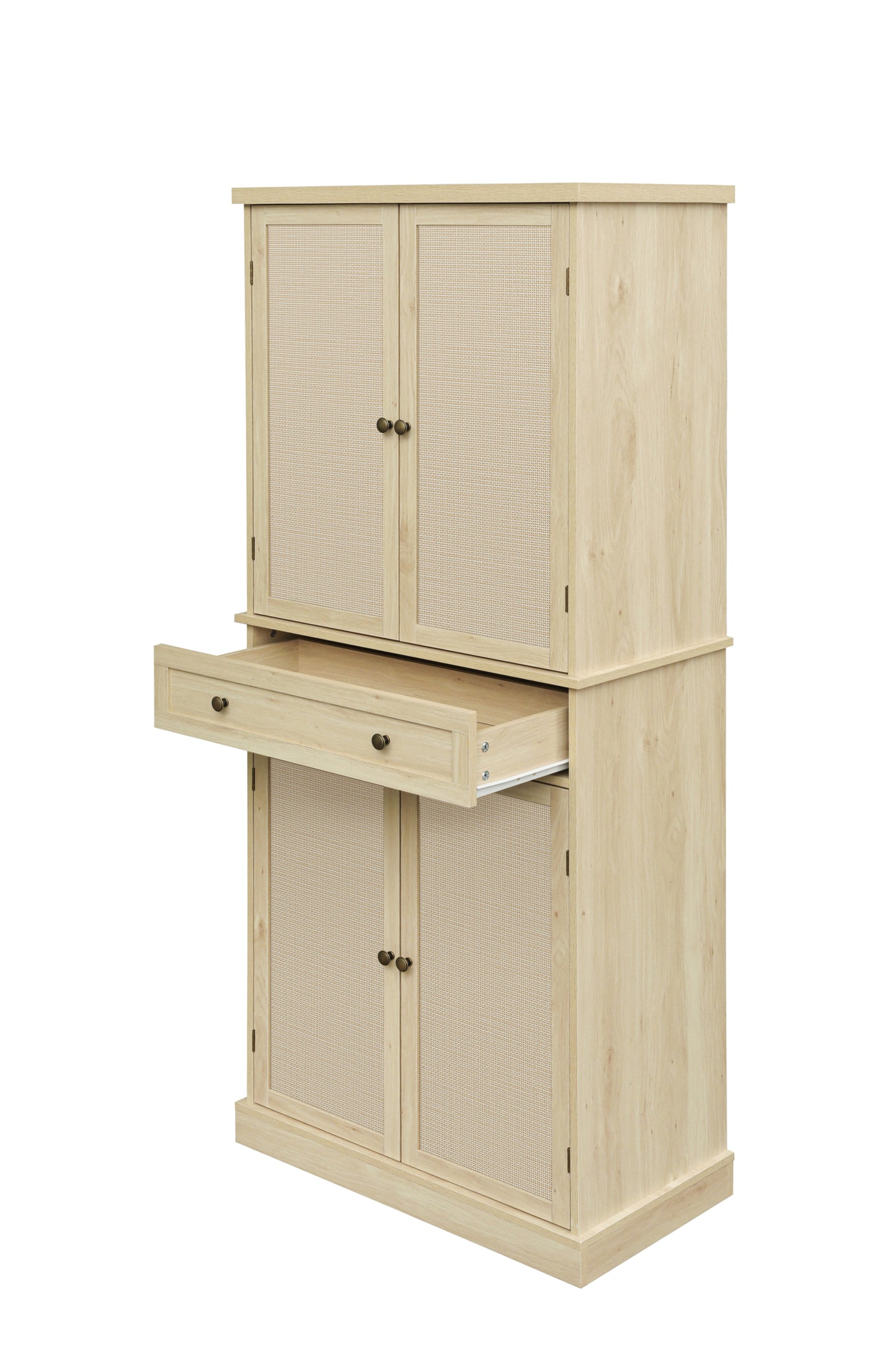 4 Door Adjustable Shelves Cabinet with 1 Drawer Storage Cabinet