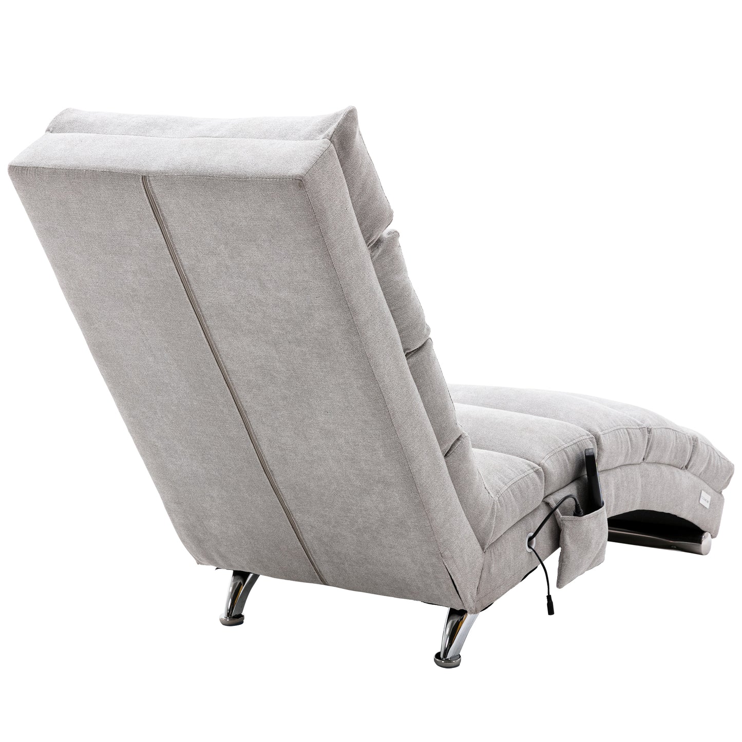 Linen Chaise Lounge Indoor Chair, Modern Long Lounger for Office or Living Room - COOLMORE