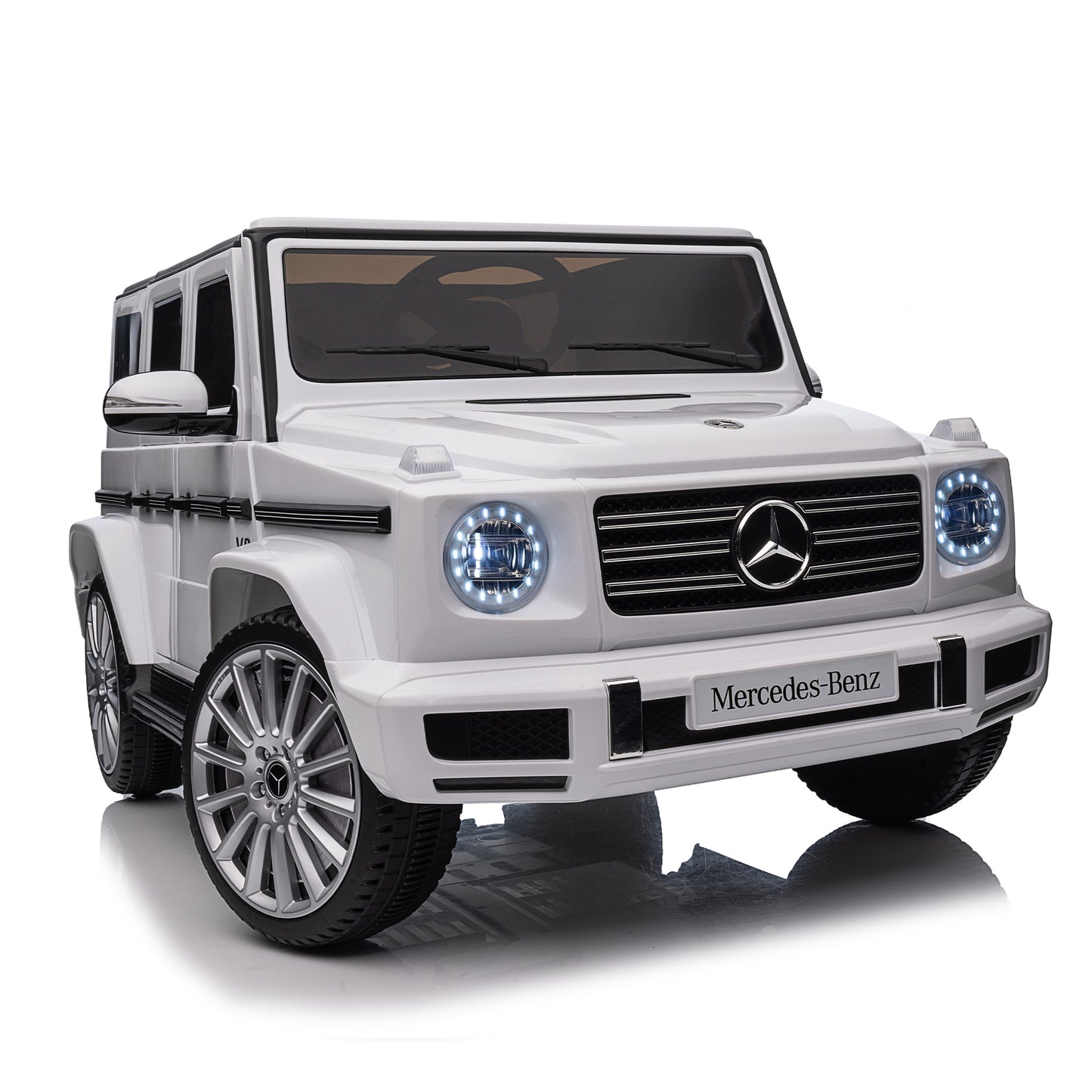 Licensed Mercedes-Benz G500 Kids Ride On Toy: 24V Electric Car w/ Parent Remote Control, 3-Speed Adjustable, Power Display, USB, MP3, Bluetooth, LED Light, Three-Point Safety Belt - Red or Black