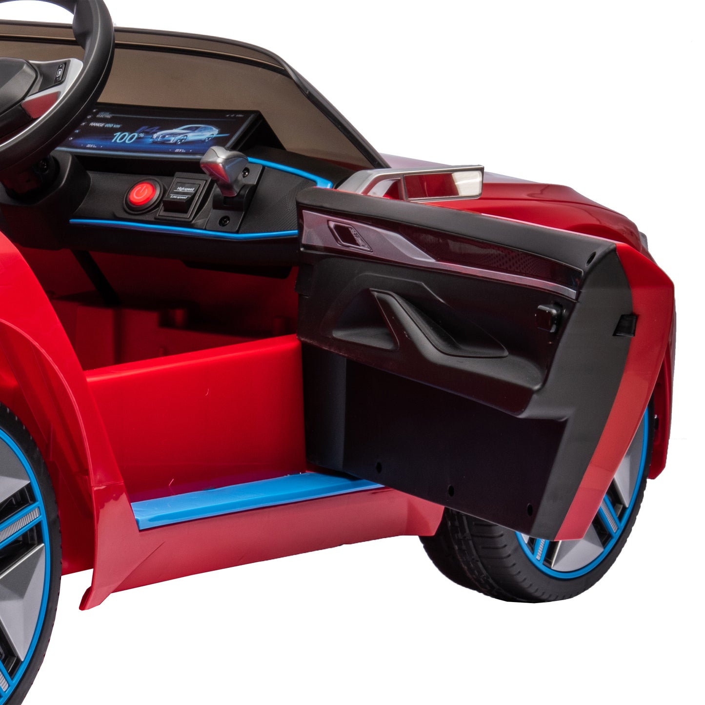 Licensed BMW I4 12V Kids Ride-On Car: Remote Control, 3 Speeds, Power Display, USB, MP3, Bluetooth, LED Lights, Safety Belt, Story