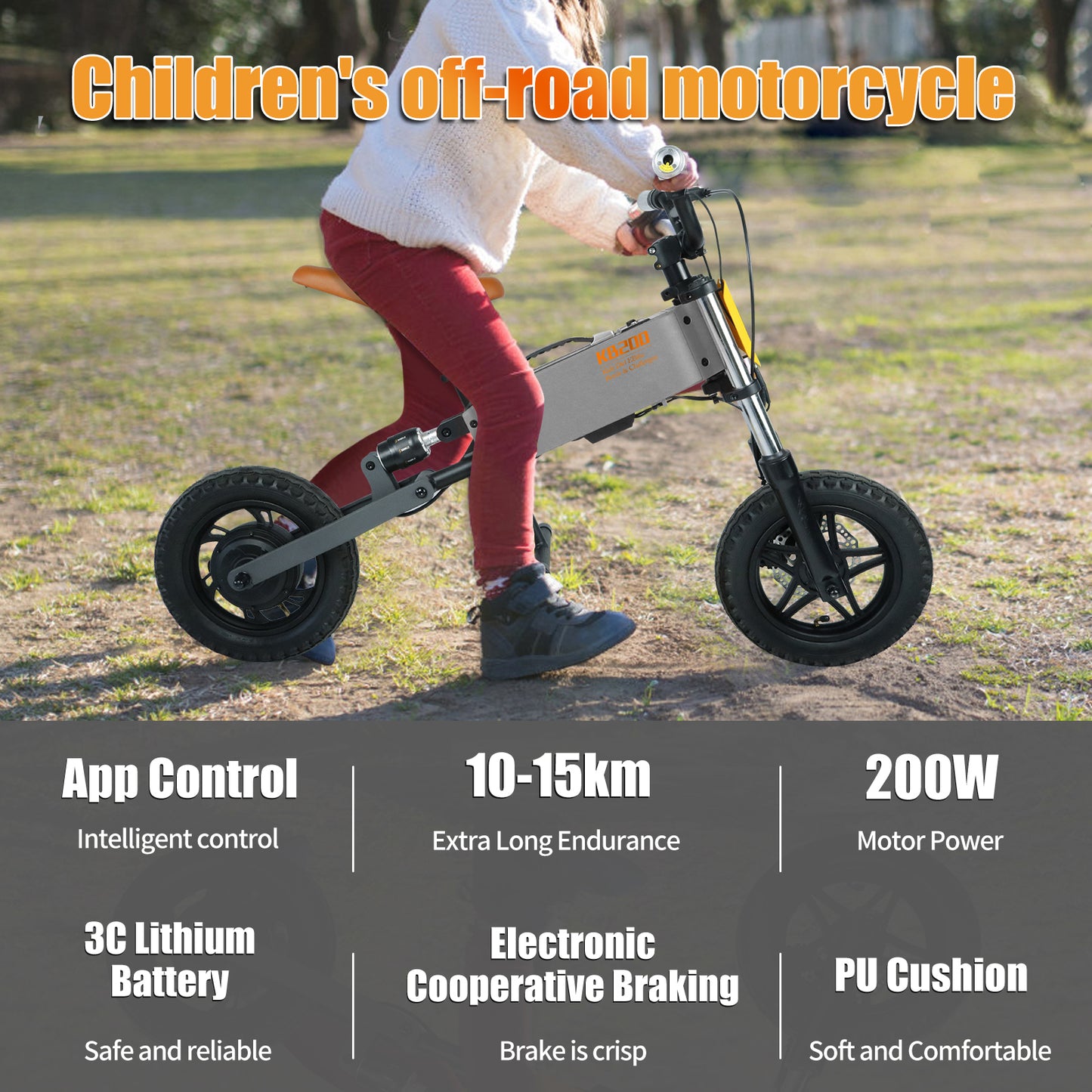 Children's Outdoor Off-Road Electric Bicycle: Durable, Safe, and Fun Bike for Adventurous Kids | Various Sizes & Vibrant Colors Available