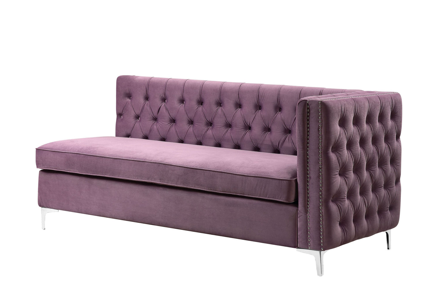 ACME Rhett Sectional Sofa: Purple Velvet, Luxurious and Spacious 55500