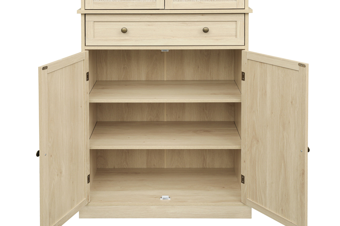 4 Door Adjustable Shelves Cabinet with 1 Drawer Storage Cabinet