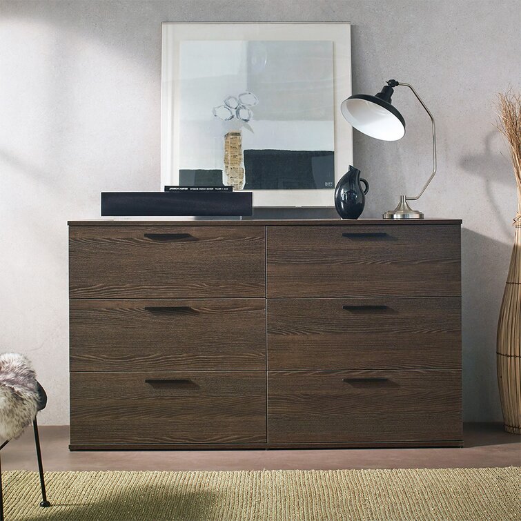 Klair Living Farmhouse Six-Drawer Jumbo Dresser