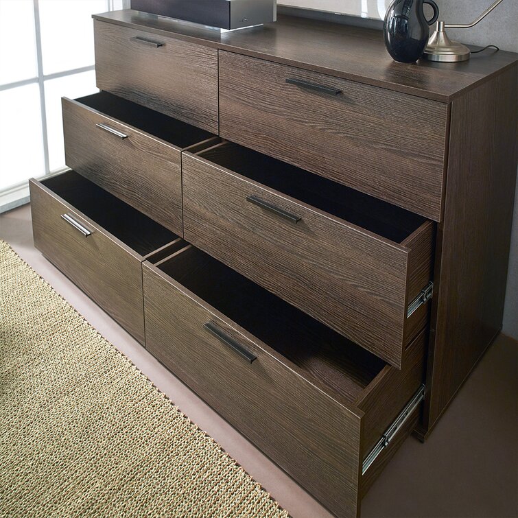 Klair Living Farmhouse Six-Drawer Jumbo Dresser