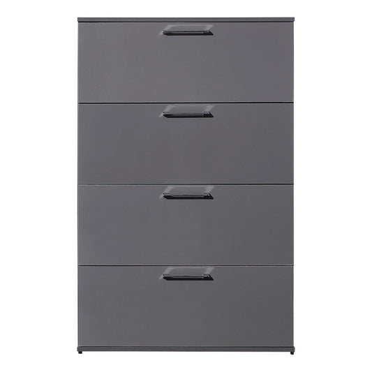 Klair Living Glossy Four-Drawer Jumbo Chest