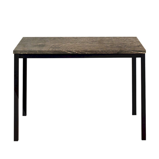 Klair Living Contemporary Wood and Metal Computer Desk in Black and Rustic Gray