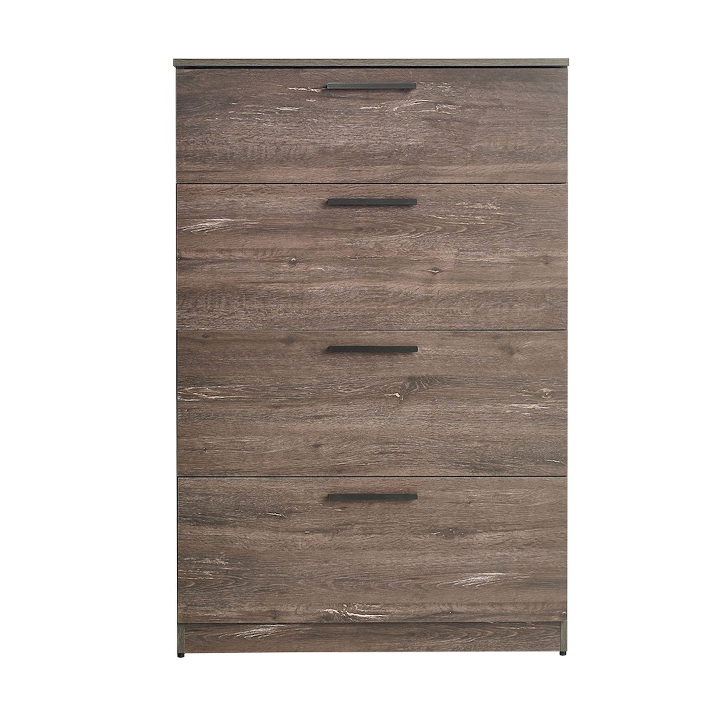 Klair Living Four-Drawer Contemporary Wood Chest in Rustic Gray