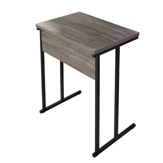 Klair Living Wood Top and Metal Base TV Tray in Rustic Gray