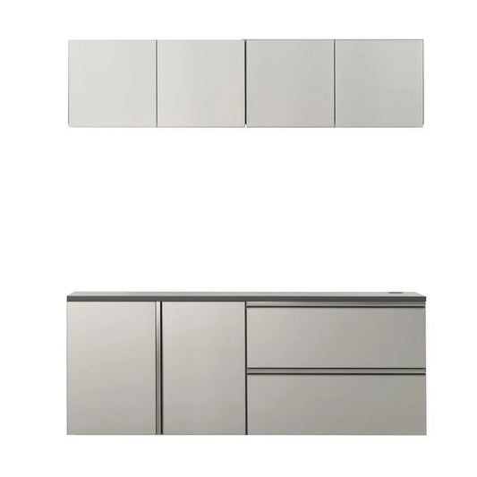 Garage TECH Series 64 in. W x 72 in. H x 20 in. D Metallic Grey Garage Cabinet Set C (5-Piece)