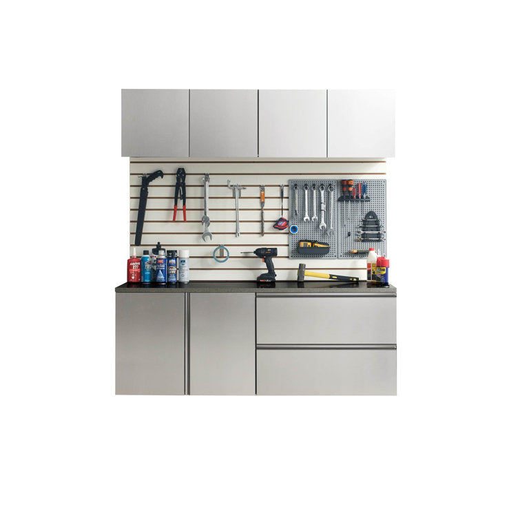 Garage TECH Series 64 in. W x 72 in. H x 20 in. D Metallic Grey Garage Cabinet Set C (5-Piece)
