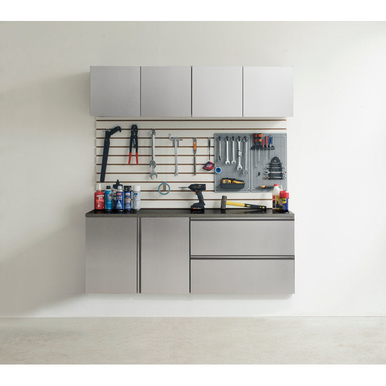 Garage TECH Series 64 in. W x 72 in. H x 20 in. D Metallic Grey Garage Cabinet Set C (5-Piece)