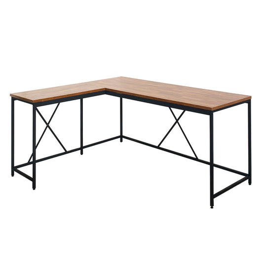 Klair Living Wood and Metal Corner Desk