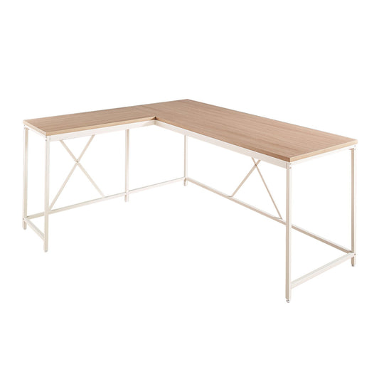 Klair Living Wood and Metal Corner Desk