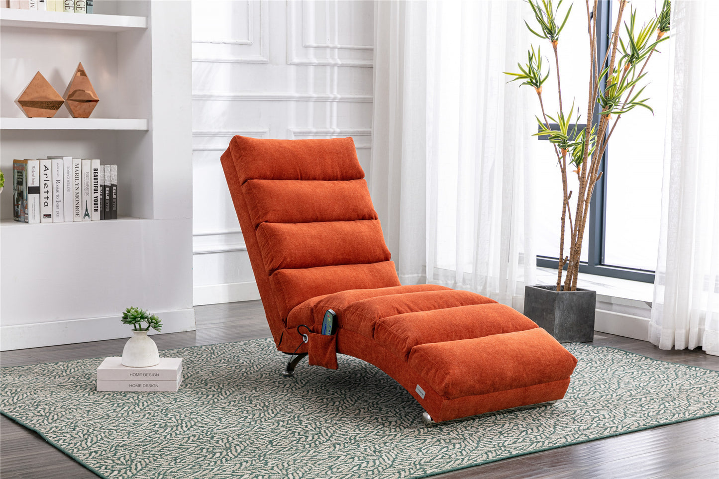 Linen Chaise Lounge Indoor Chair, Modern Long Lounger for Office or Living Room - COOLMORE.