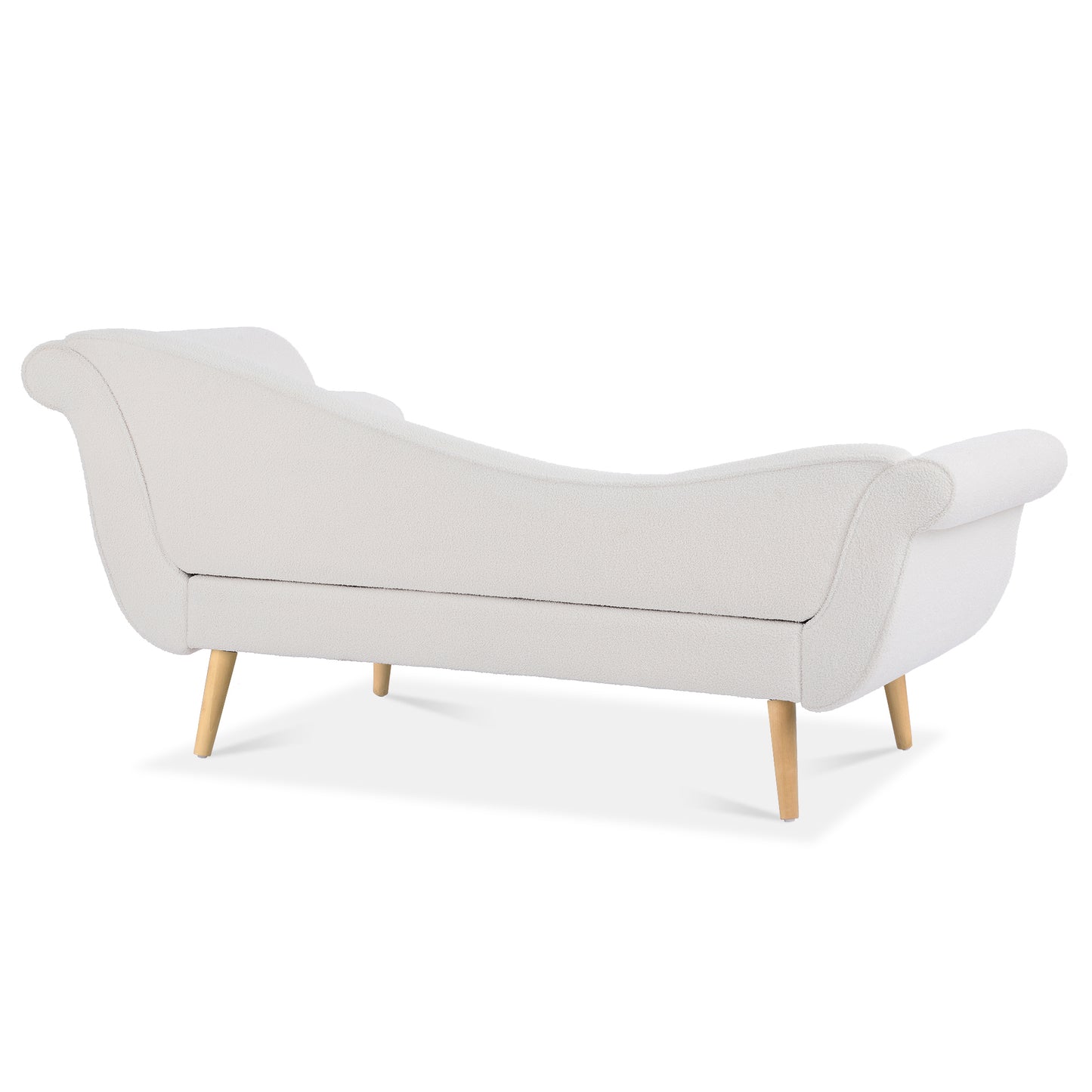 Chaise Lounge with Scroll Arms - Elegant and Comfortable Furniture Piece in Various Sizes and Colors