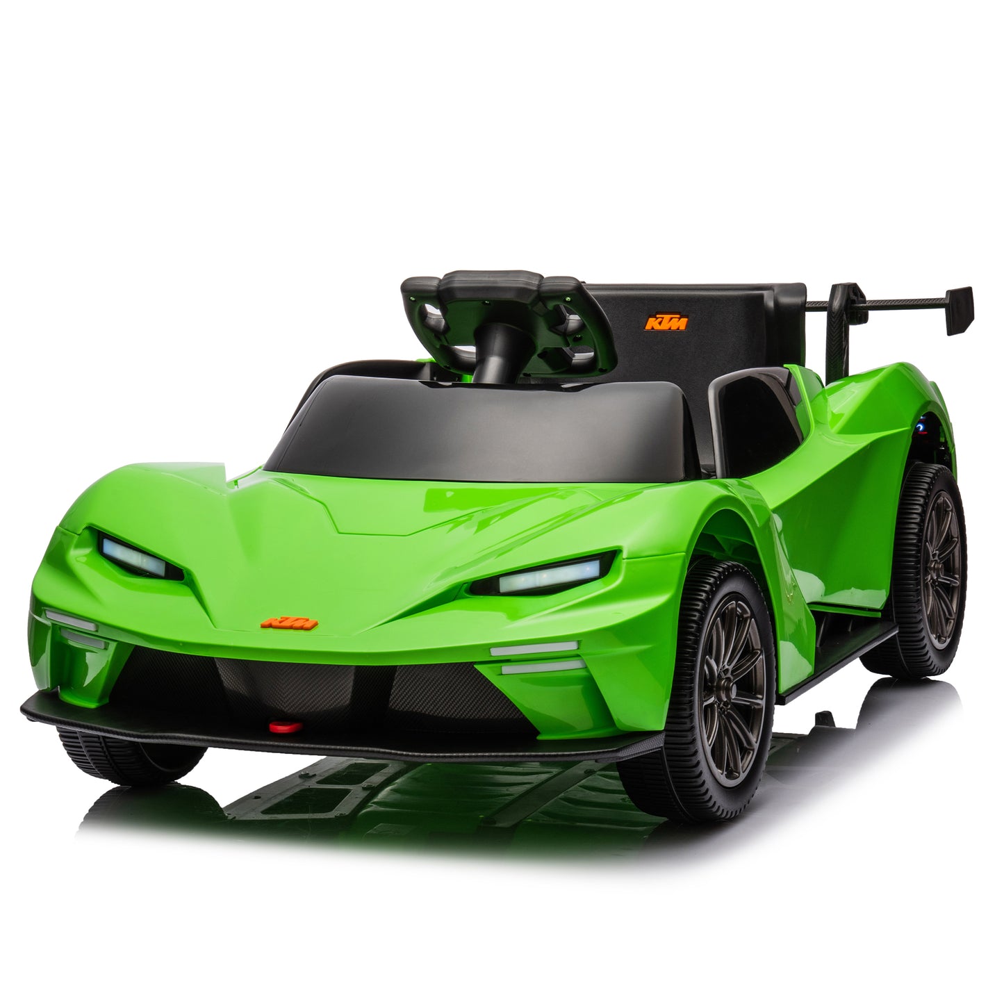 Licensed KTM X Bow GTX, 12V7A Kids Ride On Car with 2.4G Parental Remote Control, Electric Car for Kids, Adjustable Speeds, Power Display, USB, MP3, Bluetooth, LED Lights, Two-Point Safety Belt - Black