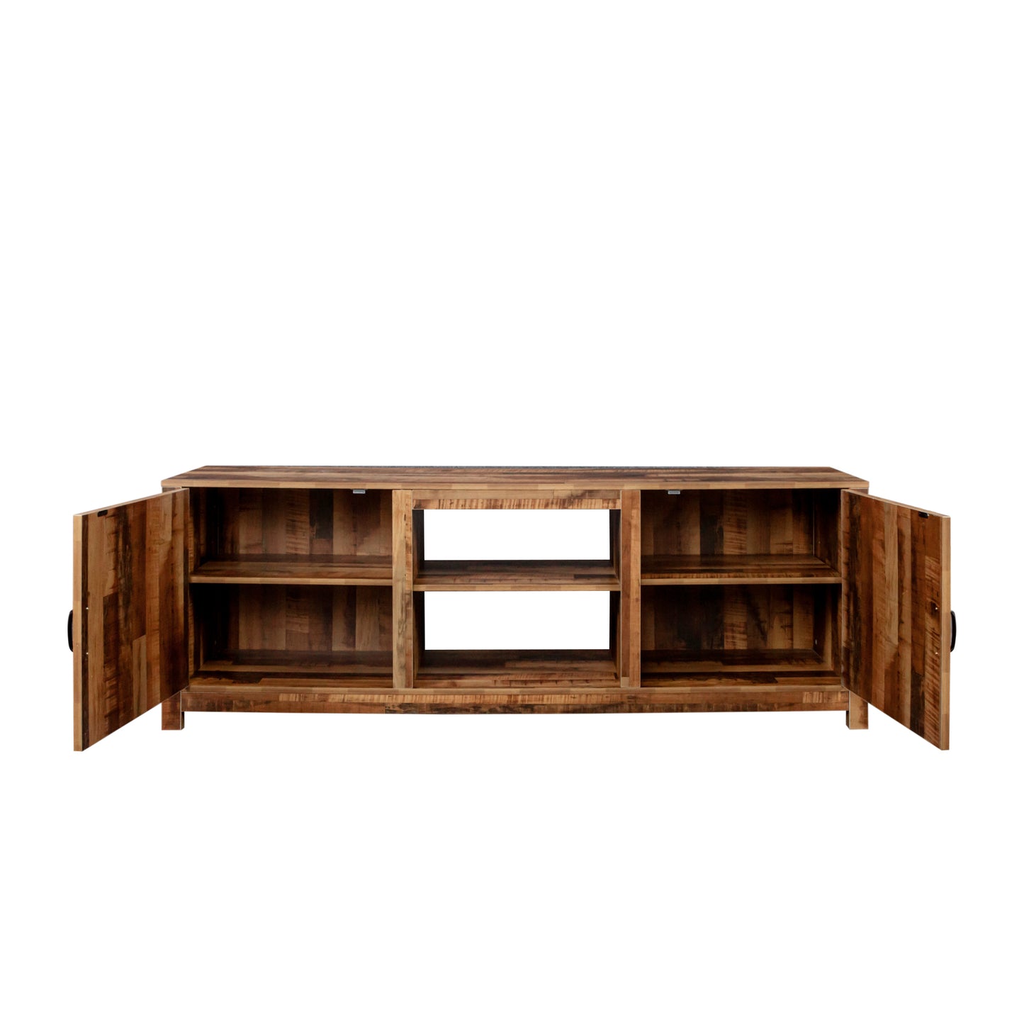 Farmhouse TV Stand,  Wood Entertainment Center Media Console with Storage