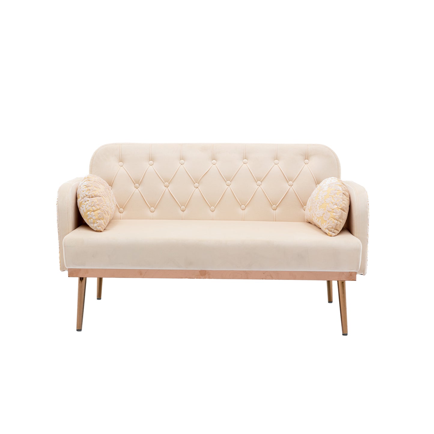 COOLMORE Velvet Sofa: Modern Accent Loveseat with Metal Feet - Stylish, Comfortable, and Available in Various Colors and Sizes