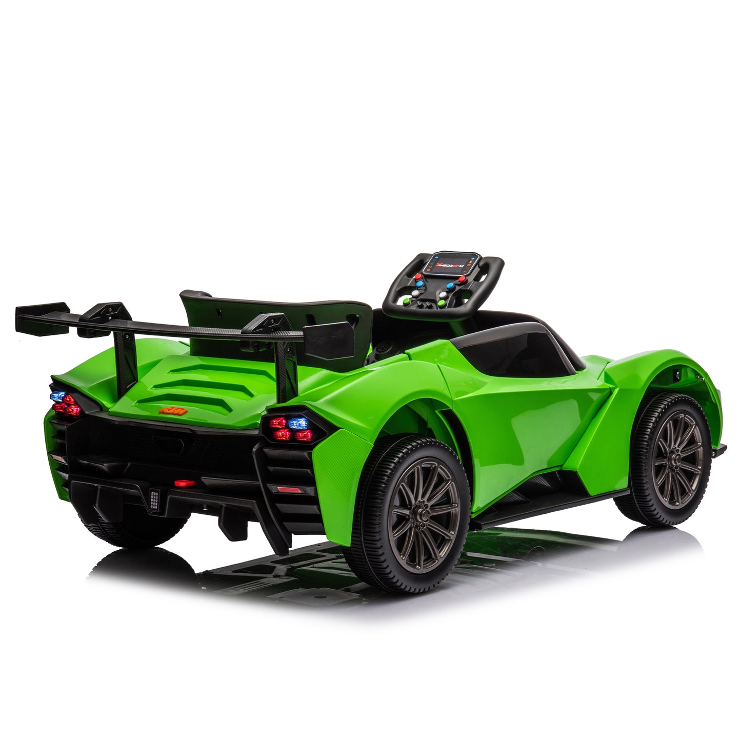 Licensed KTM X Bow GTX, 12V7A Kids Ride On Car with 2.4G Parental Remote Control, Electric Car for Kids, Adjustable Speeds, Power Display, USB, MP3, Bluetooth, LED Lights, Two-Point Safety Belt - Black