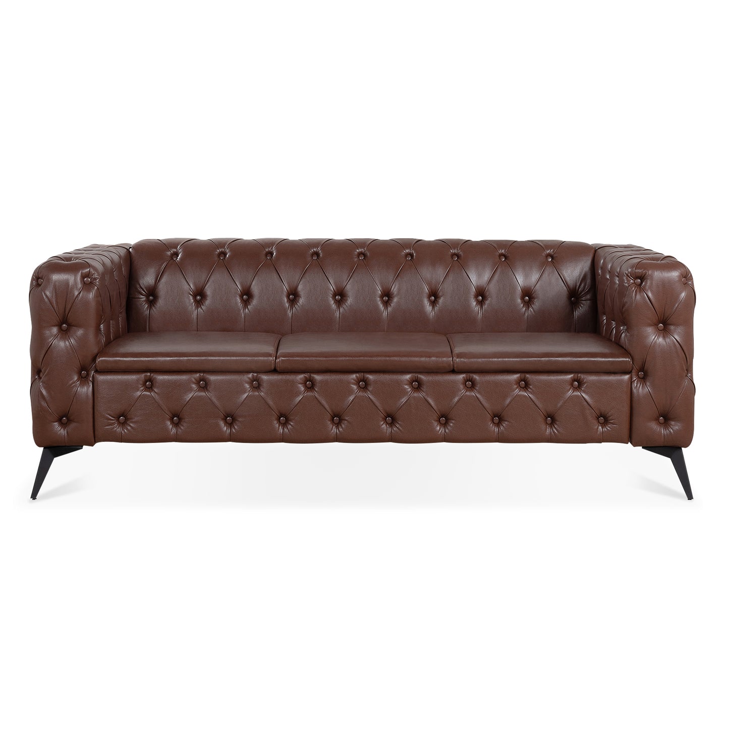 84.06-Inch Width Traditional Square Arm 3-Seater Sofa with Removable Cushions: Classic Comfort and Style in a Timeless Design, Available in Various Colors