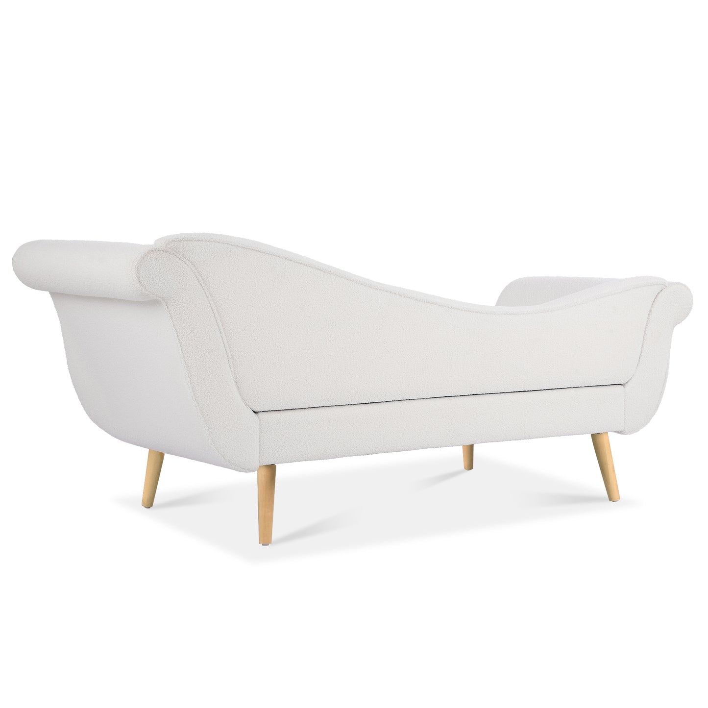 Chaise Lounge with Scroll Arms - Elegant and Comfortable Furniture Piece in Various Sizes and Colors