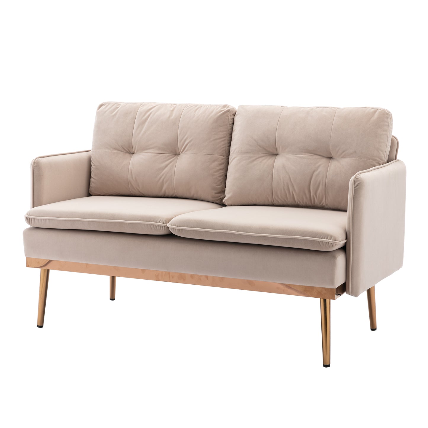 Velvet Sofa with Stainless Feet - Accent Loveseat for Stylish Comfort