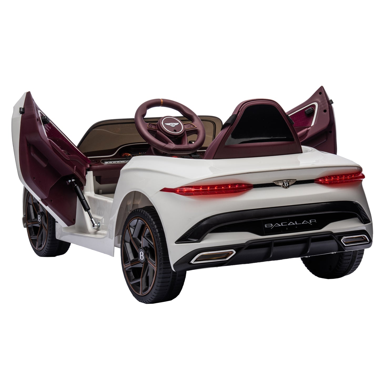 Licensed Bentley Mulsanne 12V7A Kids Ride-On Car: 2.4G Remote Control, Electric Car for Kids with Adjustable Speed, Power Display, USB, MP3, Bluetooth, LED Light, and Safety Belt