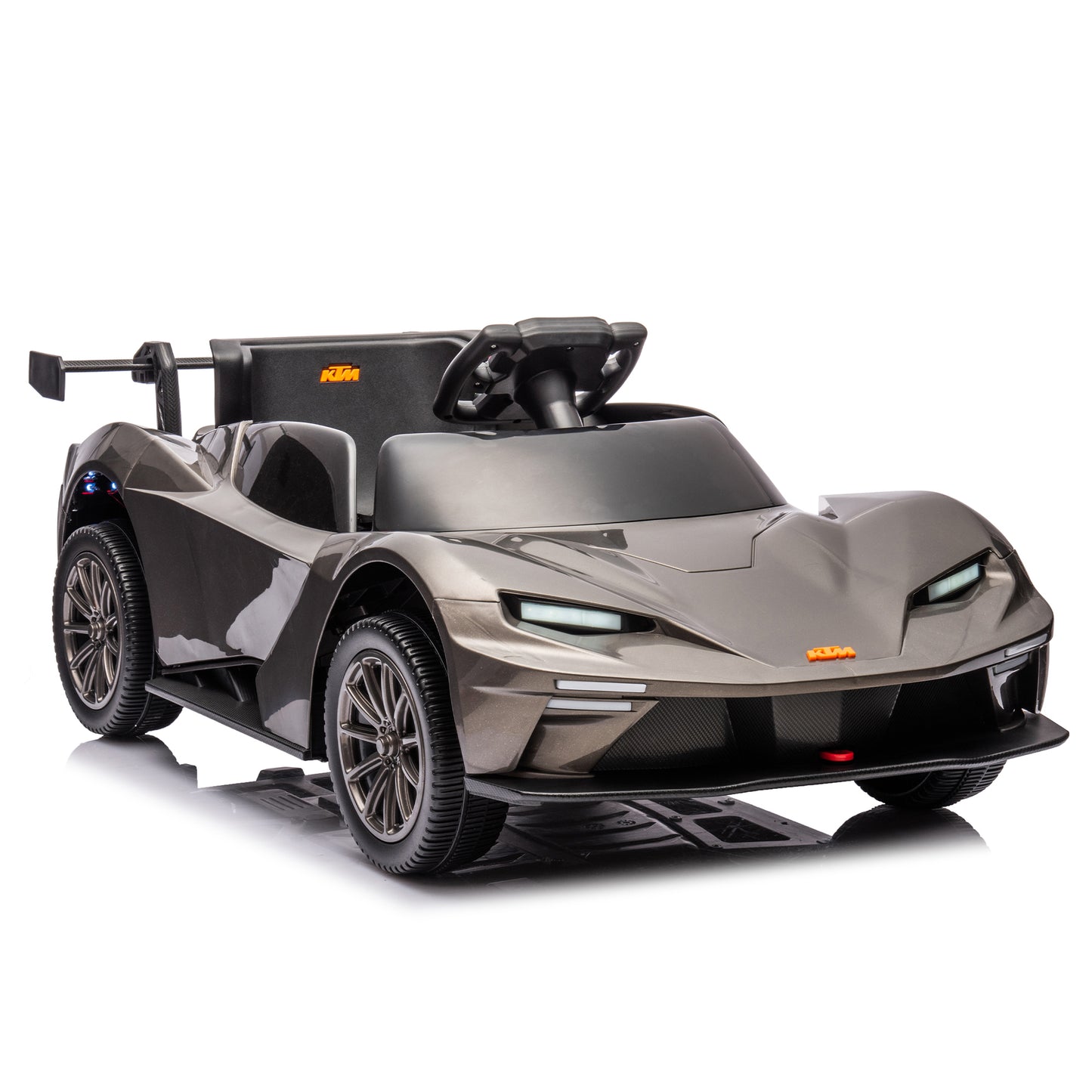 Licensed KTM X-Bow GTX 12V7A Kids Ride-On Car 2.4G W/Parents Remote Control - Electric Car for Kids, 3-Speed Adjustable, Power Display, USB, MP3, Bluetooth, LED Light, Two-Point Safety Belt - Black