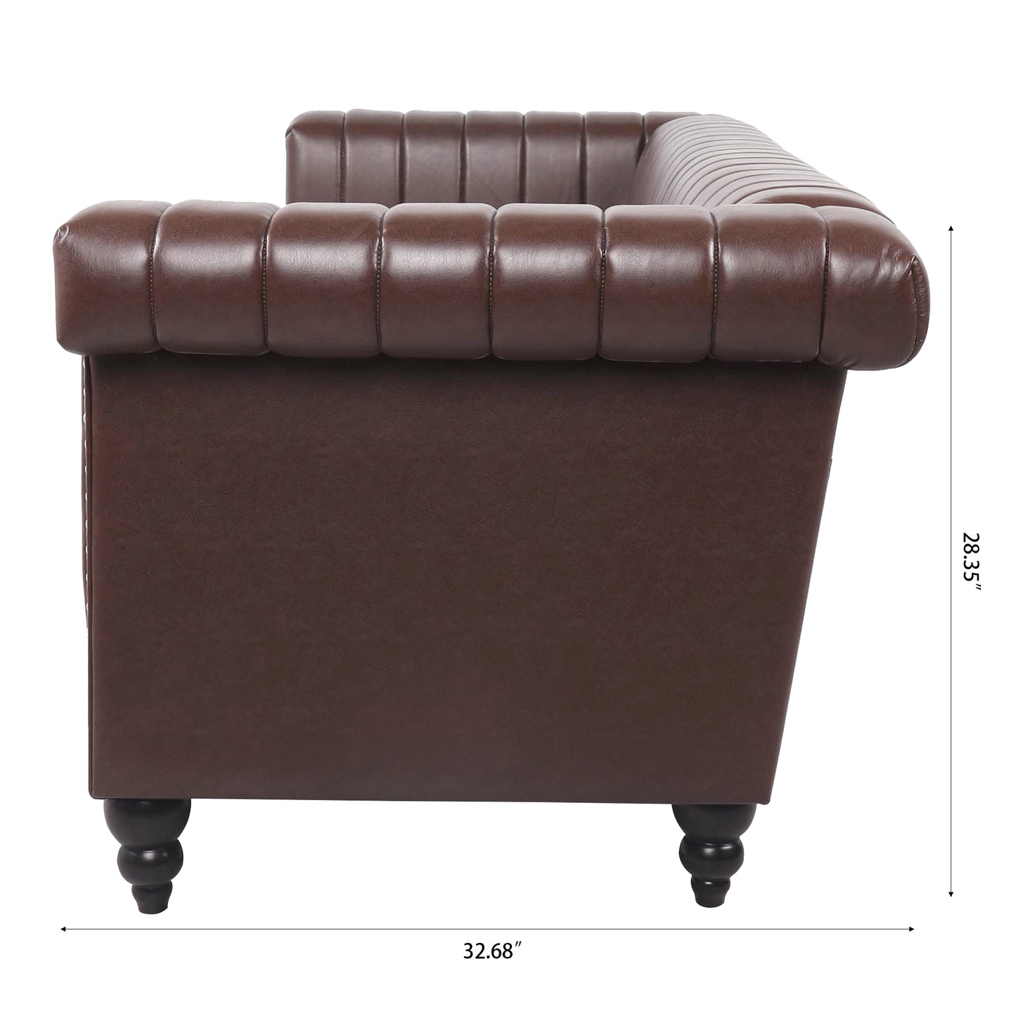 83.66" Traditional Square Arm Removable Cushion 3 Seater Sofa: Classic Style, Generous Width, Various Color Options