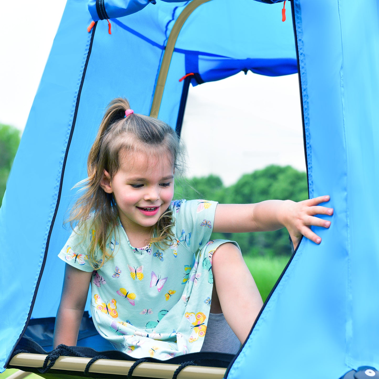 Kids Climbing Dome with Canopy & Playmat - 10 ft Jungle Gym Geometric Playground Dome Climber Play Center, Rust & UV Resistant Steel, 1000 LBS Capacity, Color Options