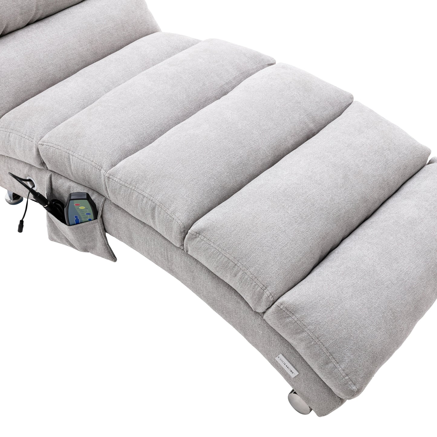 Linen Chaise Lounge Indoor Chair, Modern Long Lounger for Office or Living Room - COOLMORE