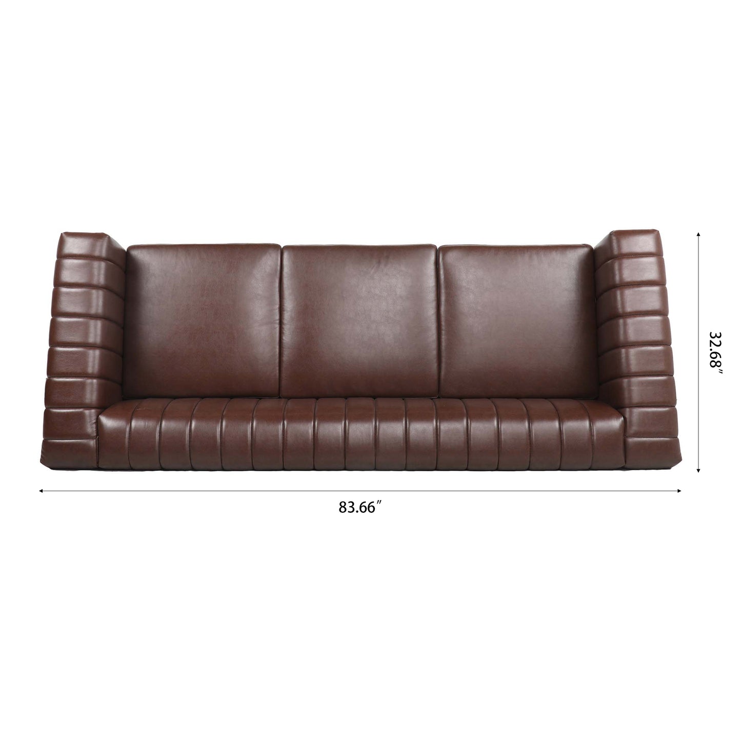 83.66" Traditional Square Arm Removable Cushion 3 Seater Sofa: Classic Style, Generous Width, Various Color Options