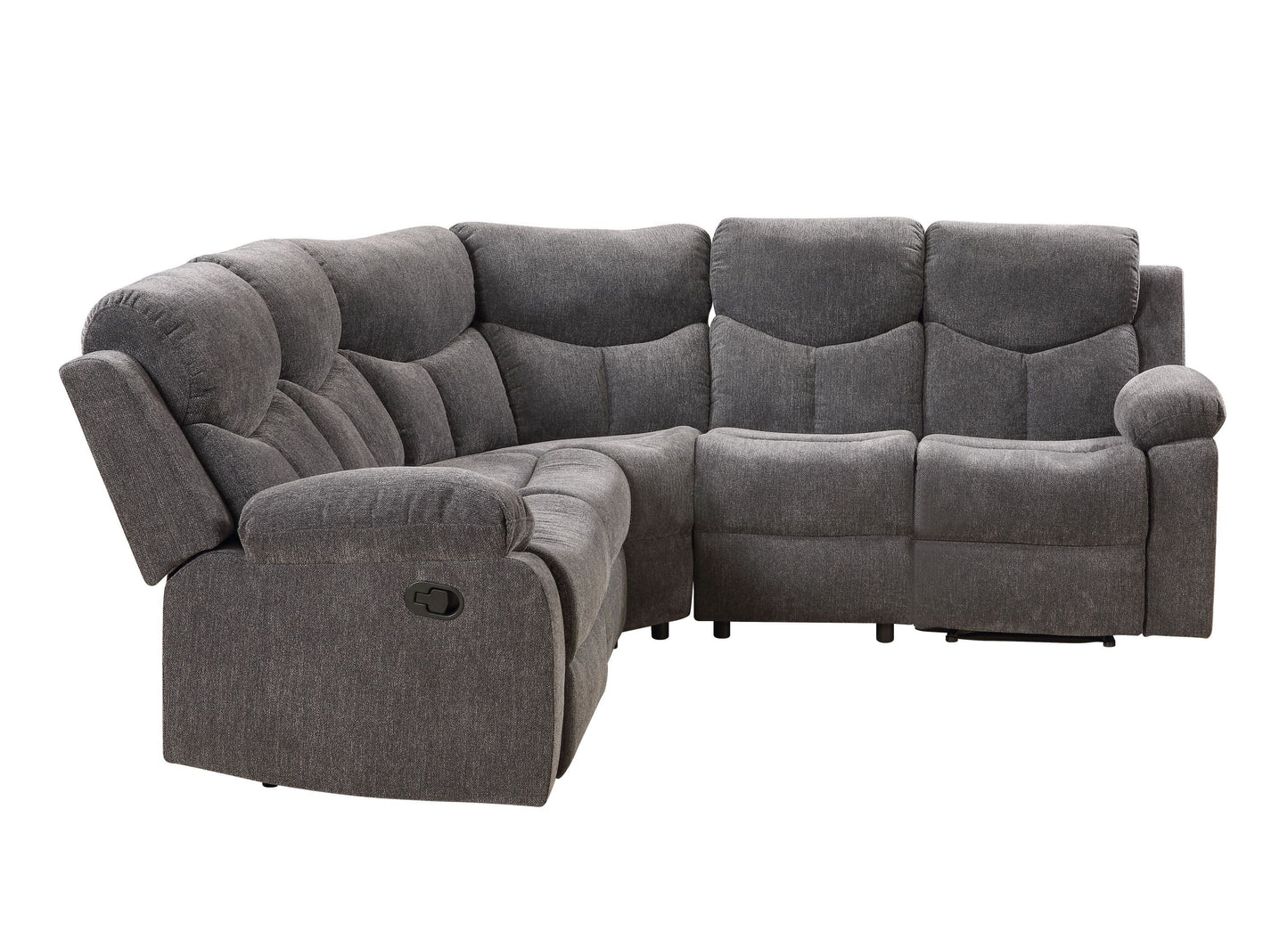 ACME Kalen Sectional Sofa: Gray Chenille, Comfortable & Stylish, Perfect for Any Living Space