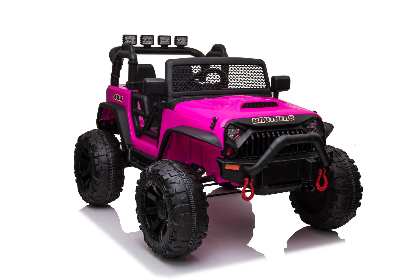 24V JEEP Double Drive Children Ride-on Car | Parent Remote Control, Electron Assisted Steering Wheel, Foot Pedal, LED Lights, Music Board with USB/Bluetooth/MP3/Volum | 200W*2 12V9AH*2 Battery