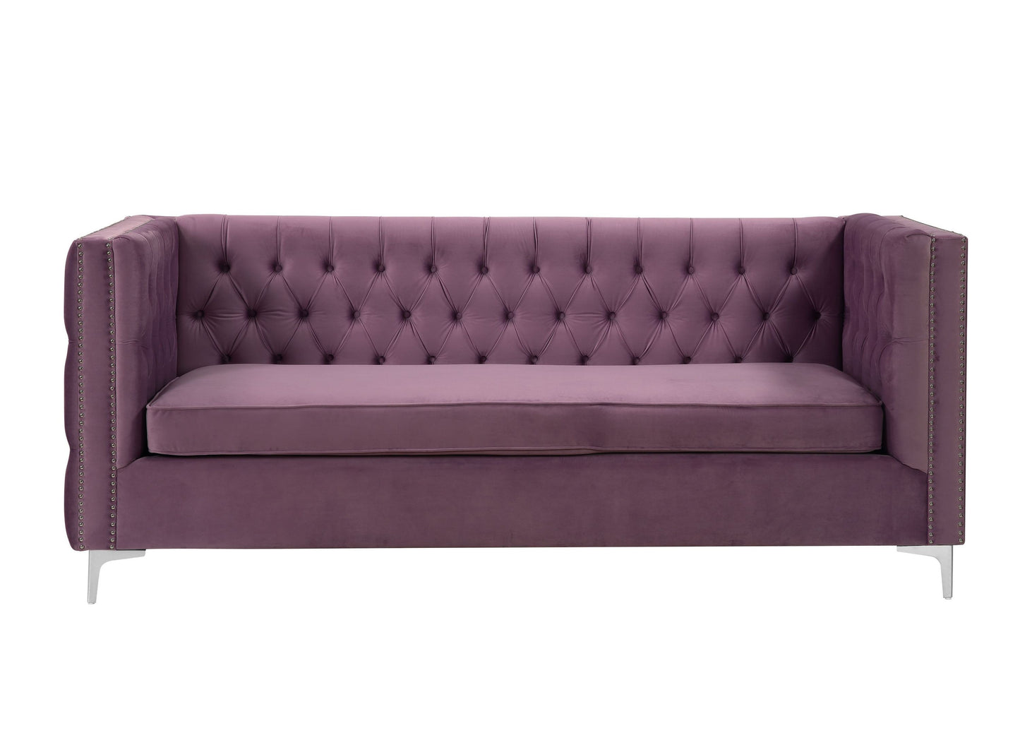 ACME Rhett Sectional Sofa: Purple Velvet, Luxurious and Spacious 55500