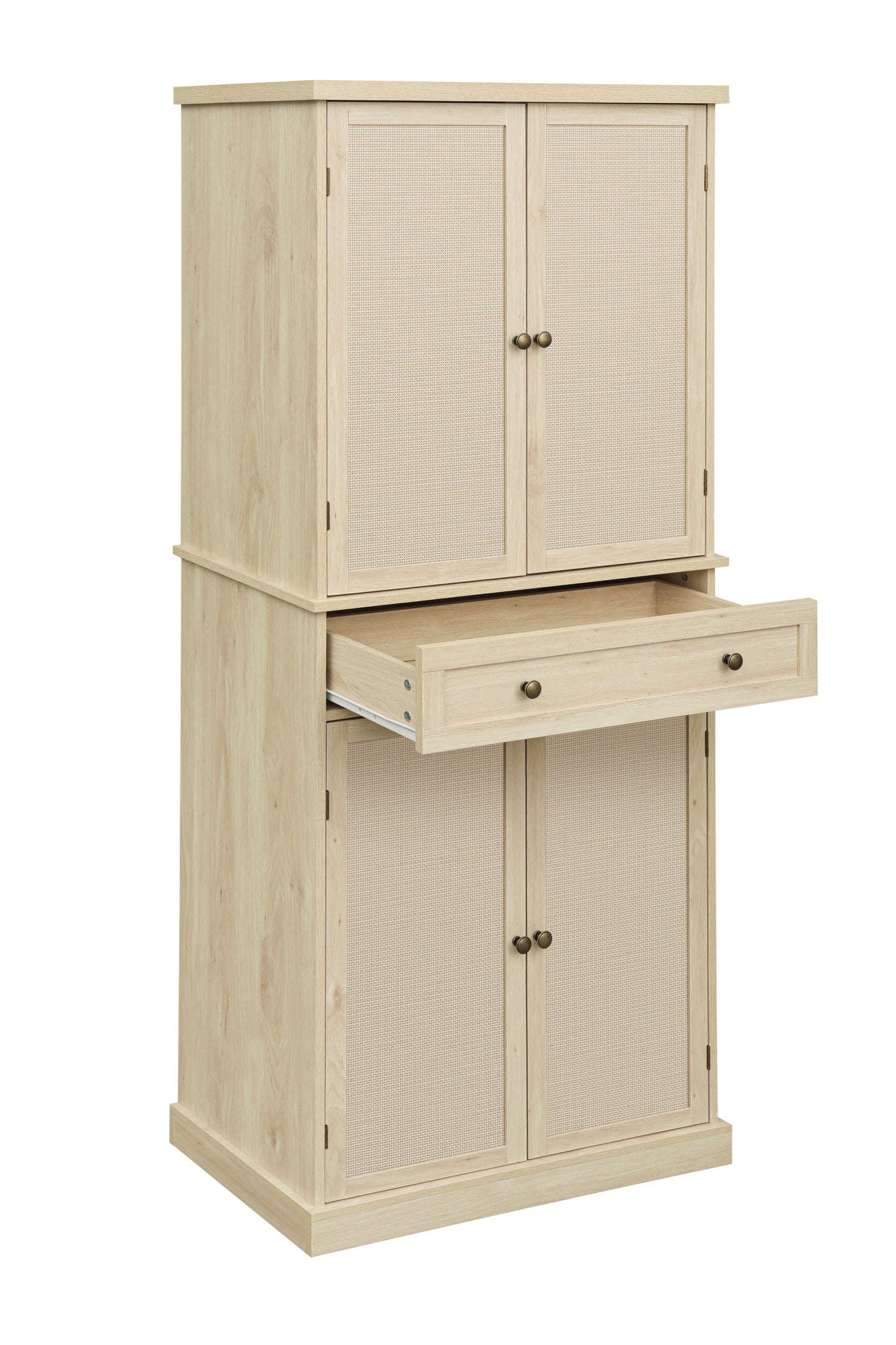 4 Door Adjustable Shelves Cabinet with 1 Drawer Storage Cabinet