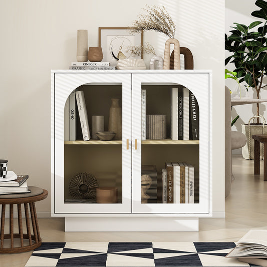 Large Storage Cabinet with Acrylic Door for Living Room