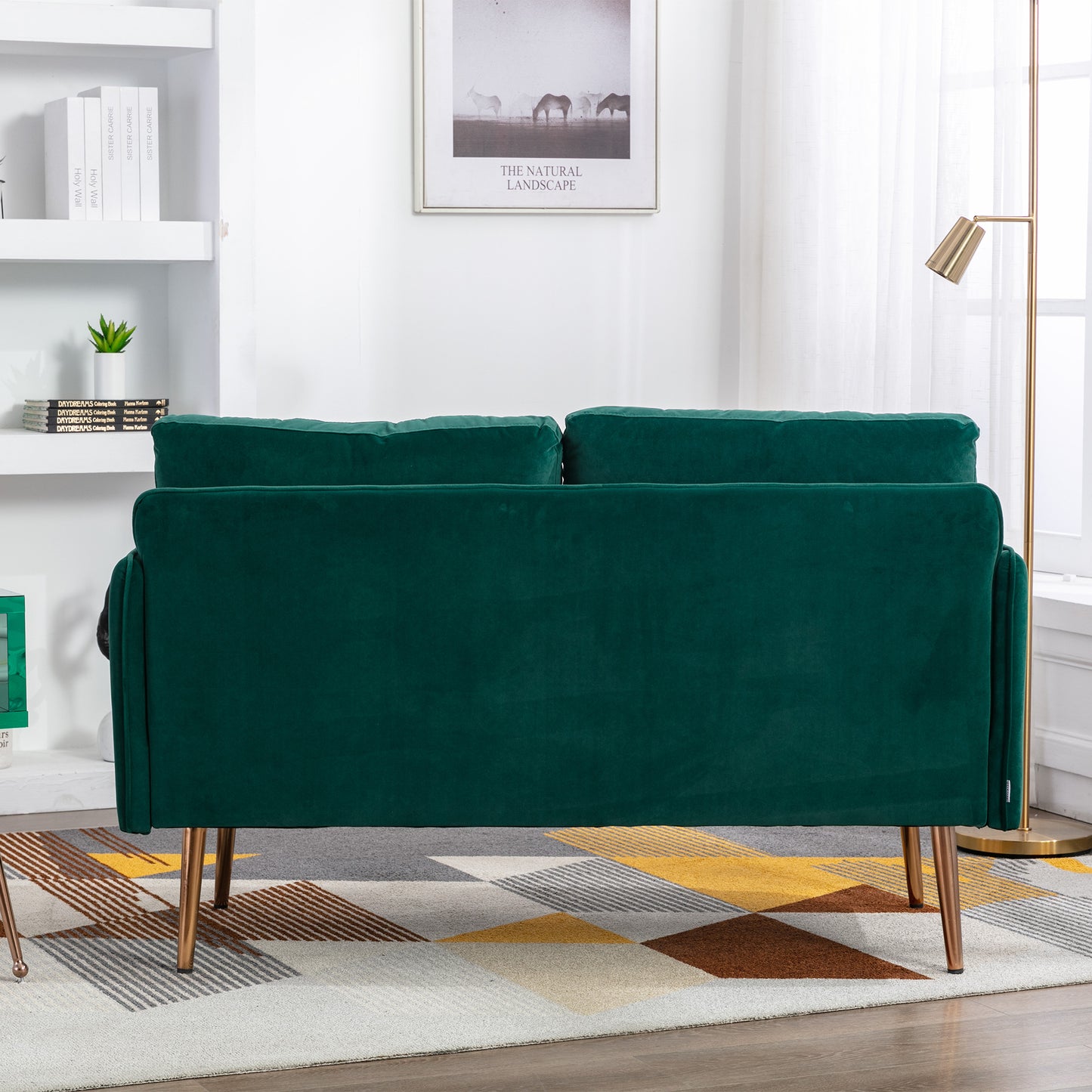 Velvet Accent Sofa with Stainless Feet - COOLMORE: Comfortable and Stylish Loveseat Sofa in Various Colors and Sizes