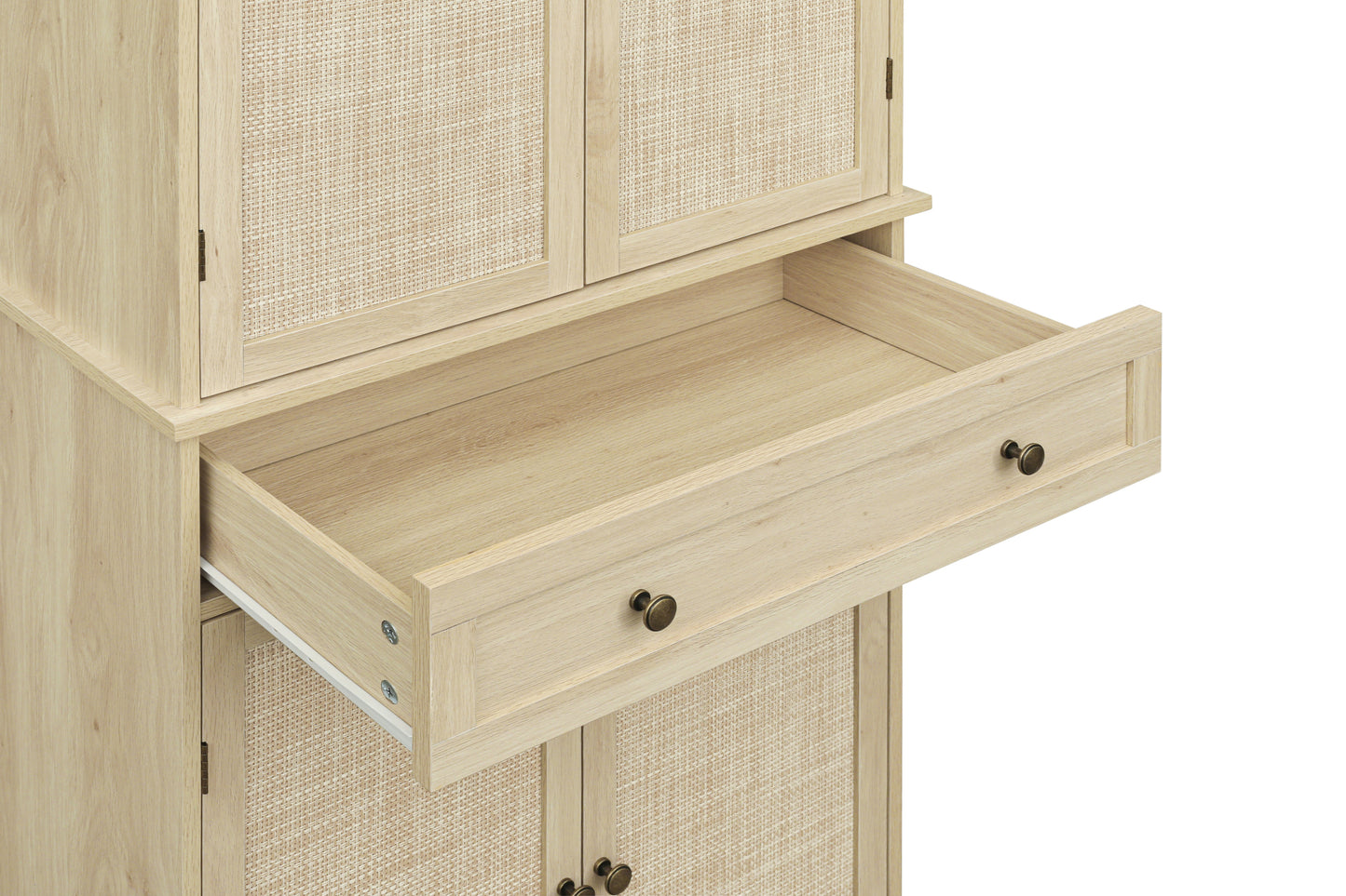 4 Door Adjustable Shelves Cabinet with 1 Drawer Storage Cabinet