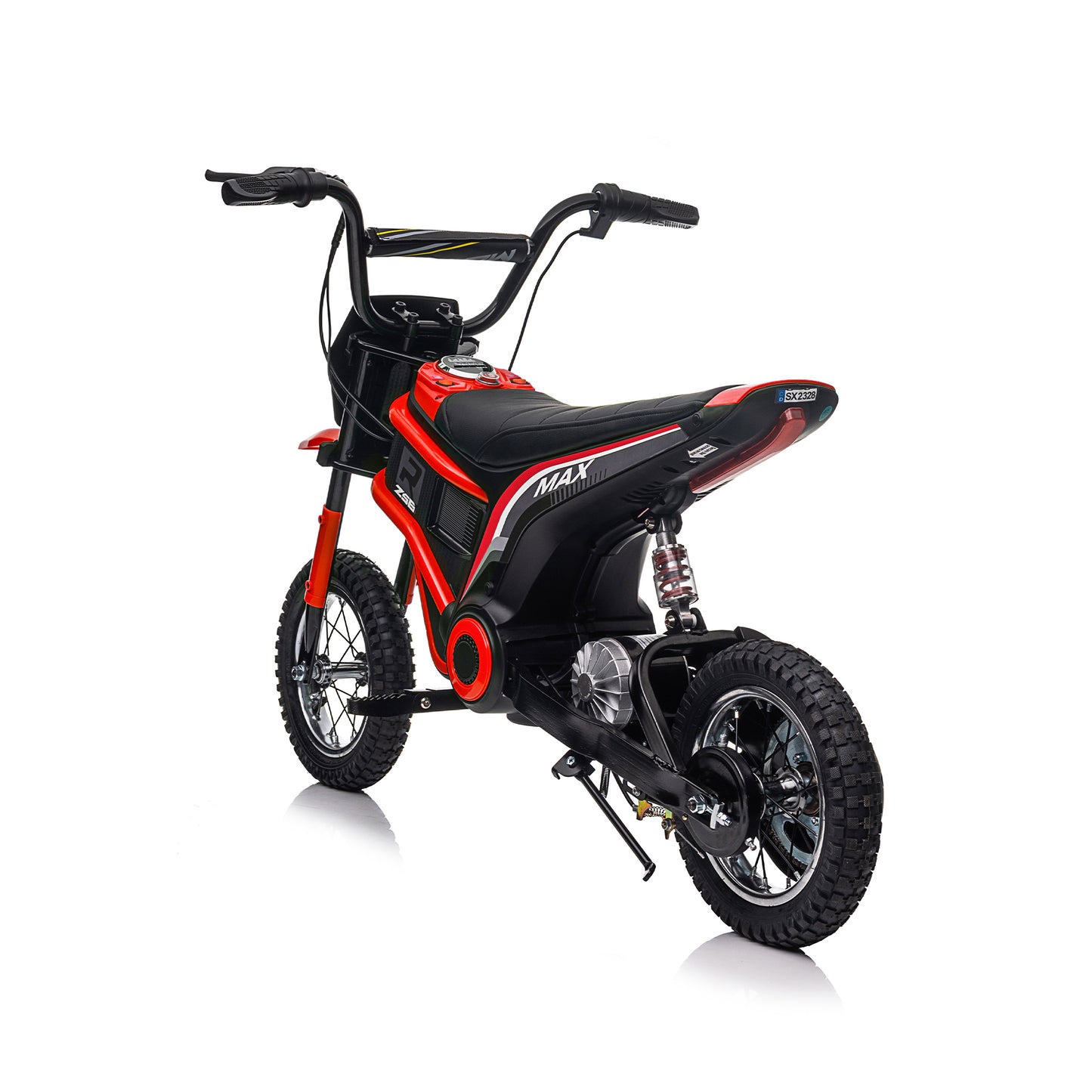 Kids Ride On 24V Electric Toy Motocross Motorcycle Dirt Bike - XXL, Age 8-12, Speeds up to 14.29MPH, Dual Suspension, Hand-Operated Dual Brakes, Twist Grip Throttle, Authentic Motocross Bike Geometry, Black