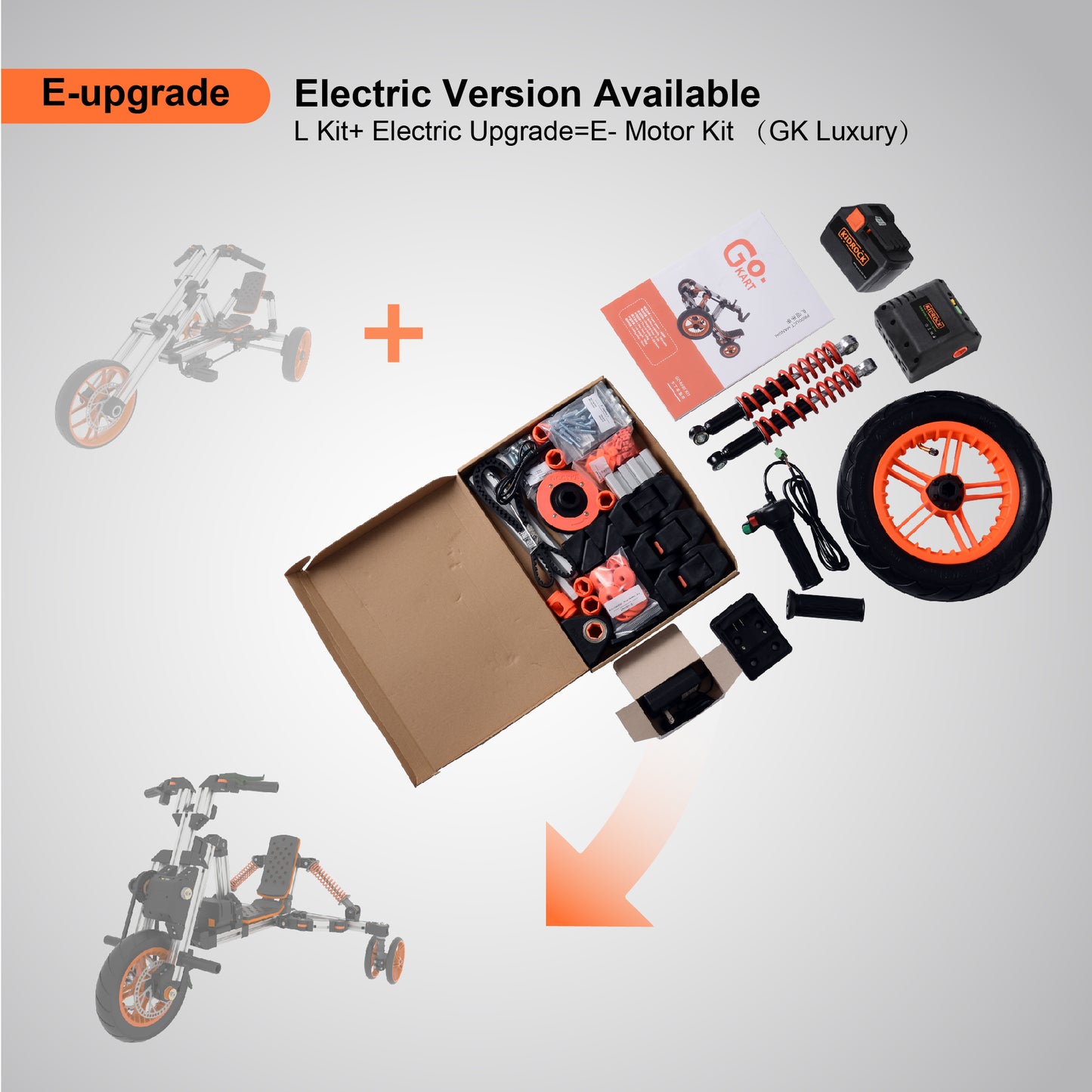 Upgrade Your Go-Kart with the KidRock Electric Package for S/M/L Kits: Boost Performance and Enjoy Effortless Speed!