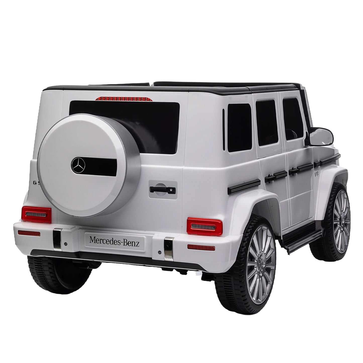 Licensed Mercedes-Benz G500 Kids Ride On Toy: 24V Electric Car w/ Parent Remote Control, 3-Speed Adjustable, Power Display, USB, MP3, Bluetooth, LED Light, Three-Point Safety Belt - Red or Black