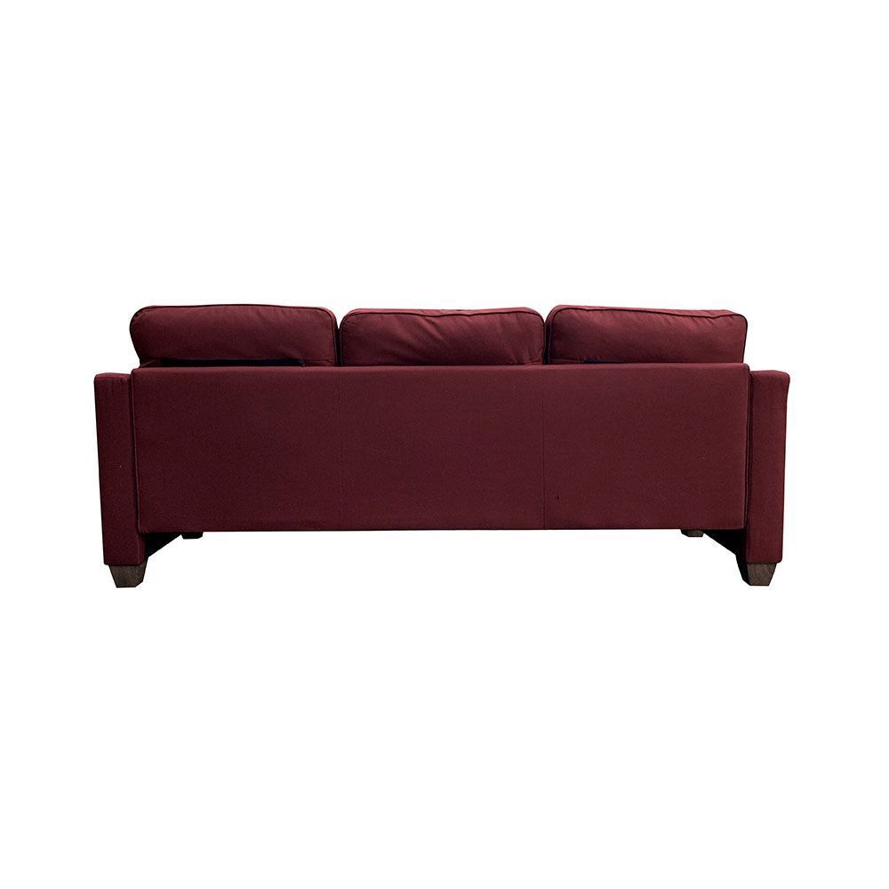 Cleavon II Sectional Sofa & Pillows in Red Linen - Comfortable Seating with Elegant Design - Ideal for Living Rooms, Lounges, and Offices - Includes 2 Matching Pillows - 53740