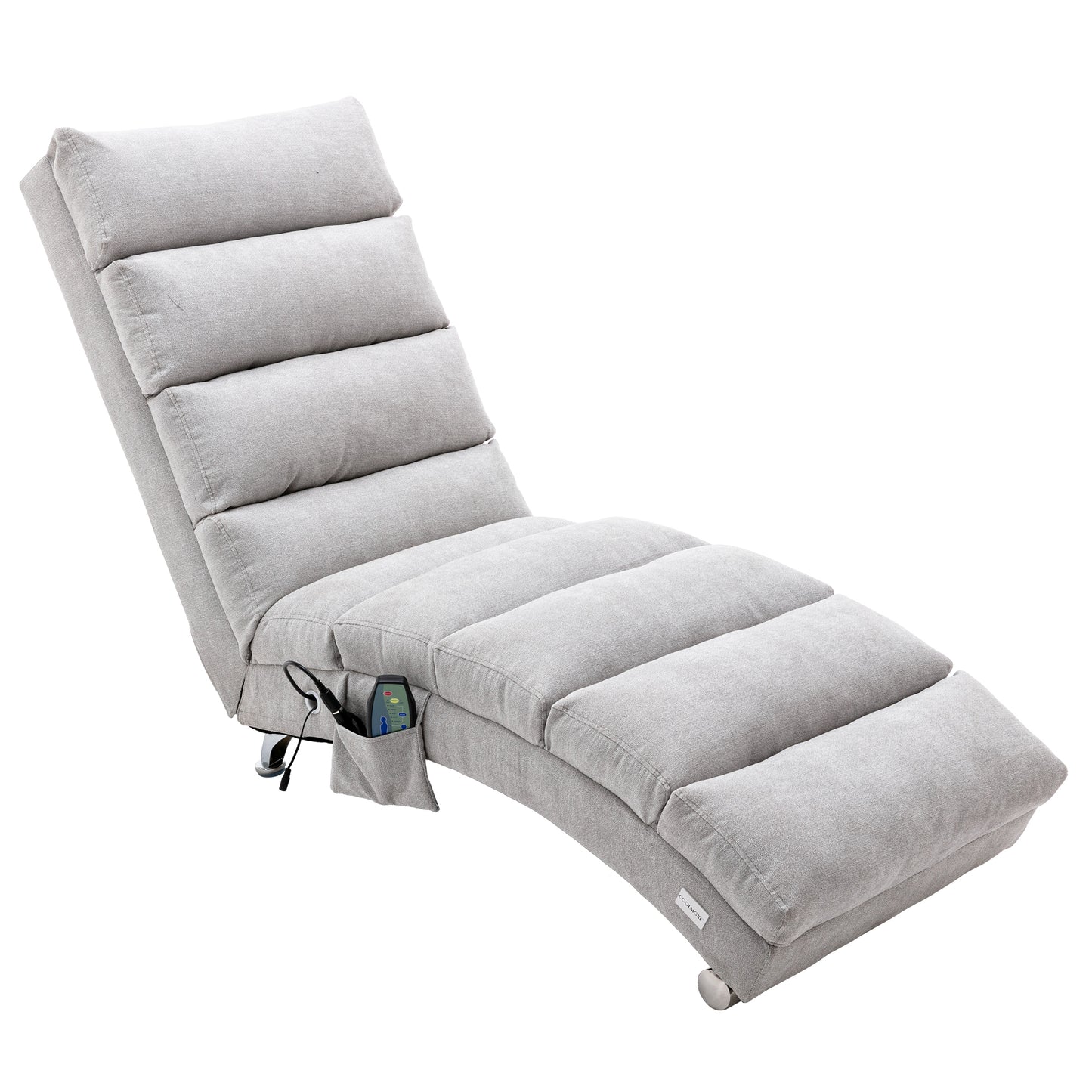 Linen Chaise Lounge Indoor Chair, Modern Long Lounger for Office or Living Room - COOLMORE