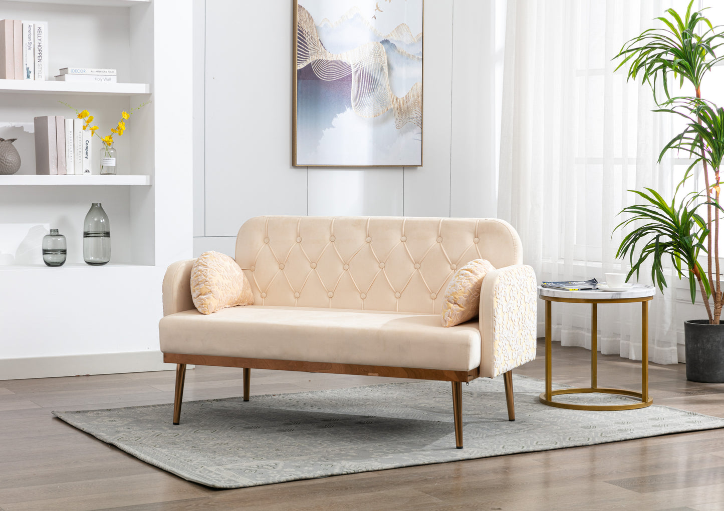 COOLMORE Velvet Sofa: Modern Accent Loveseat with Metal Feet - Stylish, Comfortable, and Available in Various Colors and Sizes